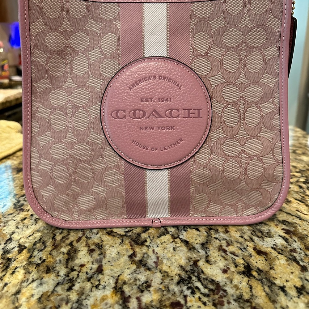 Coach Pink Monogram Crossbody Bag